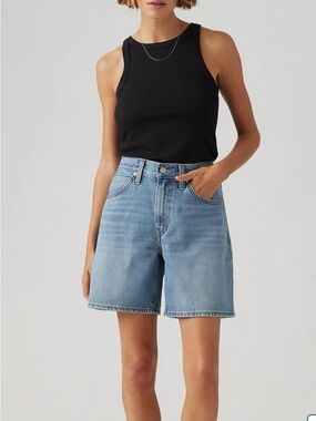 NWT Levi's Light Blue High-Rise Relaxed Jean Shorts